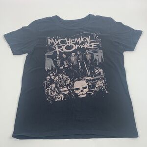 My Chemical Romance Grunge Faded Black Graphic Band T-Shirt Size Medium